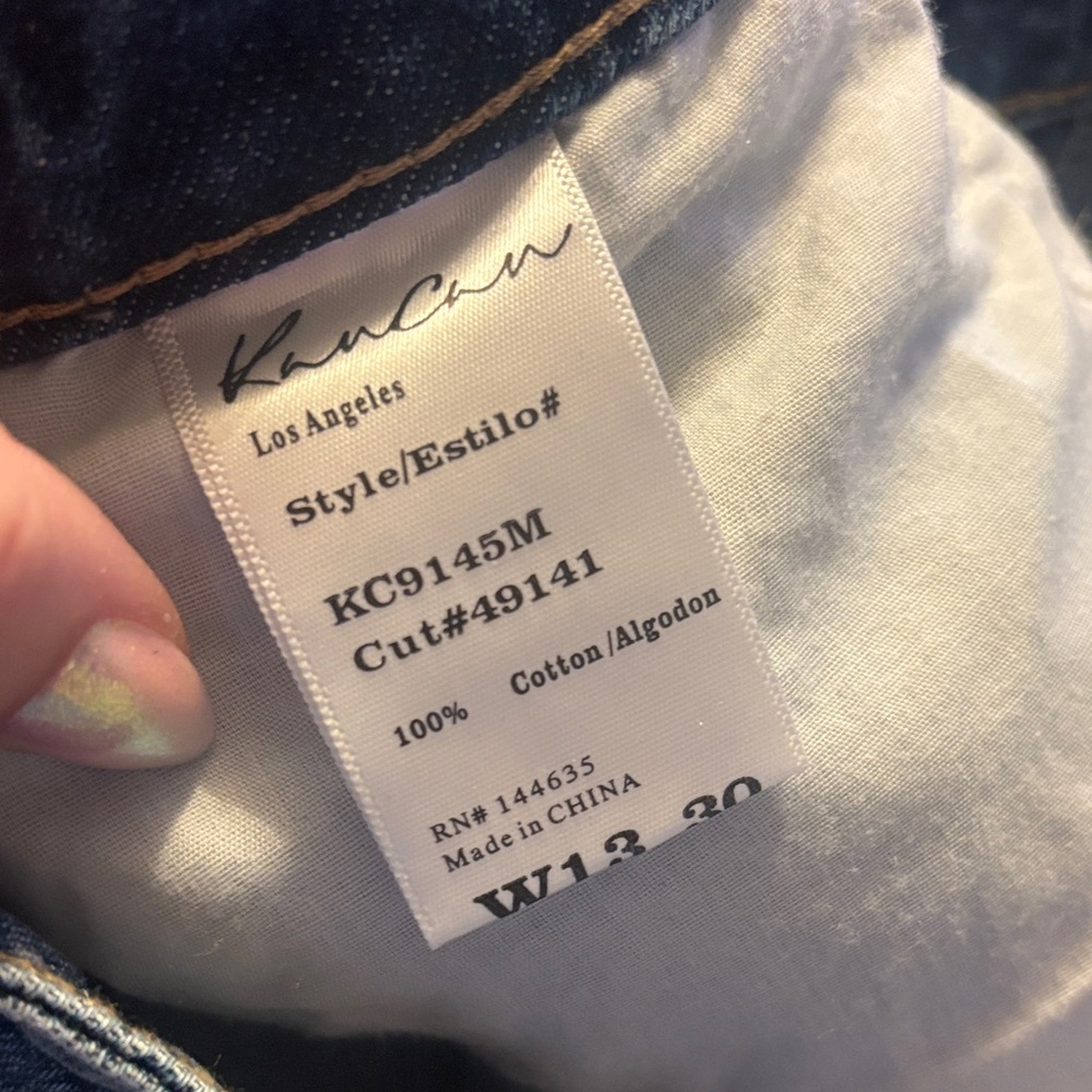 NWT Kancan Blue Distressed Jean Shorts - Picture 5 of 5